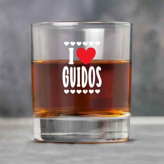 I Love Guidos Italian Urban Macho Party Rock Glasses