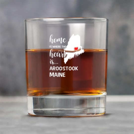 Aroostook County Maine Is Where My Heart Is Gift Rock Glasses