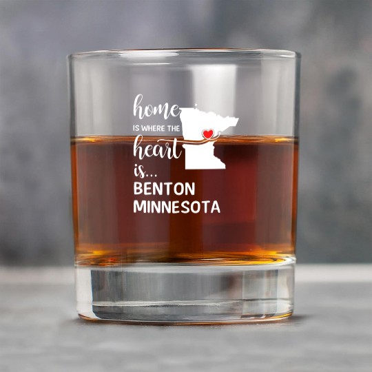 Benton County Minnesota Is Where My Heart Is Gift Rock Glasses