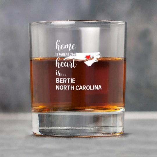 Bertie County North Carolina Is Where My Heart Is Rock Glasses