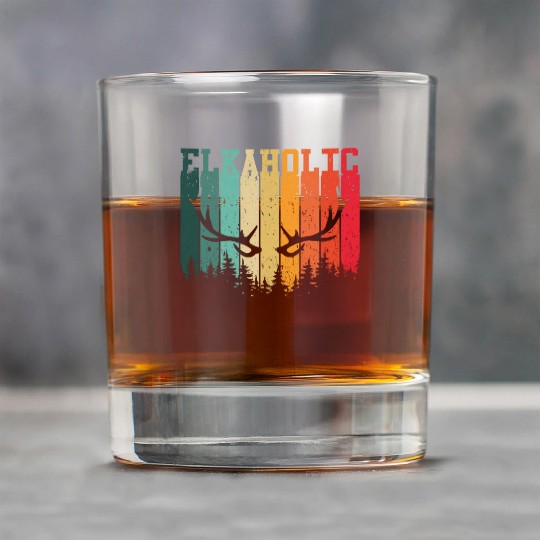 Elk Hunting Elkaholic Hunters Rock Glasses