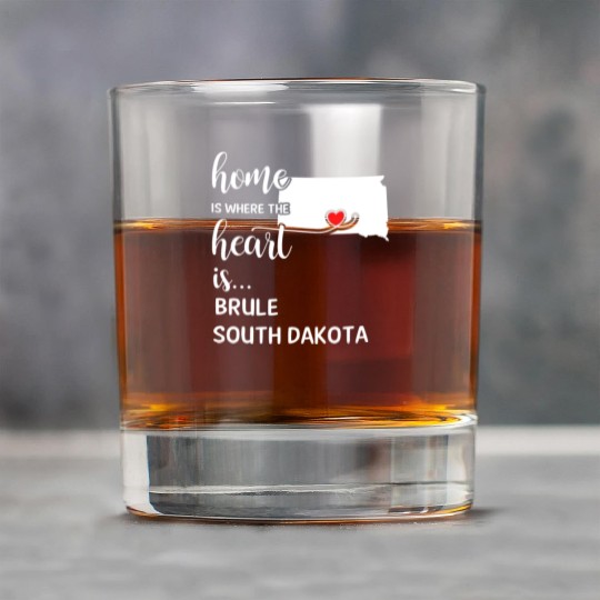 Brule County South Dakota Is Where My Heart Is Rock Glasses