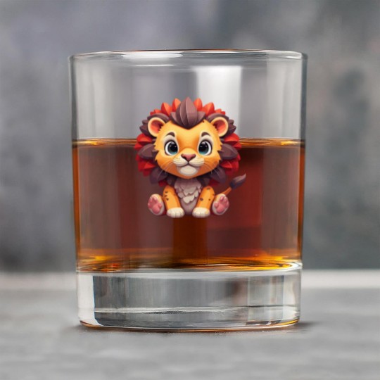 cute lion design Rock Glasses