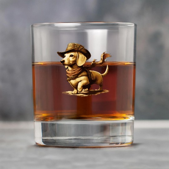 English Cream Dachshund Adventurer Rock Glasses