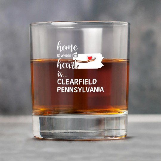Clearfield County Pennsylvania Is Where My Heart Rock Glasses