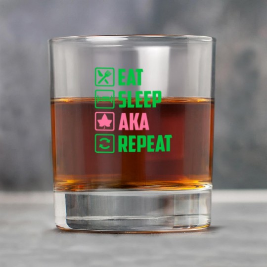 Eat Sleep AKA Repeat Alpha Kappa Alpha Womens Gift Rock Glasses
