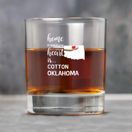 Cotton County Oklahoma Is Where My Heart Is Gift Rock Glasses