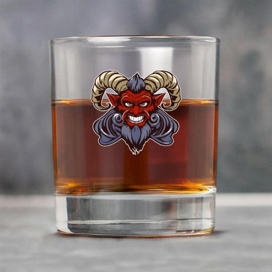 krampus devil head Rock Glasses