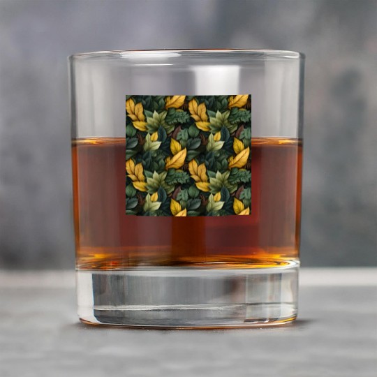 Fall Leaves Pattern Rock Glasses