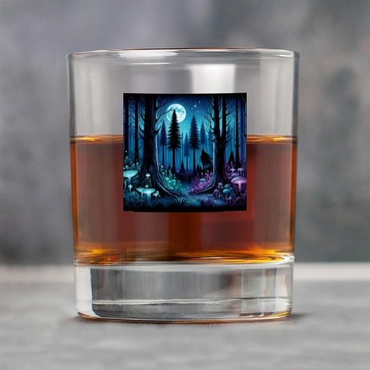 Mystic Moonlit Enchanted Forest Rock Glasses