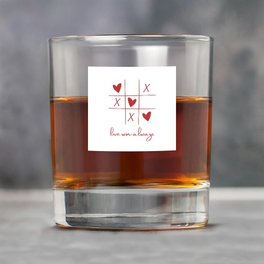 Beige Rouge Amour Saint Valentin Rock Glasses