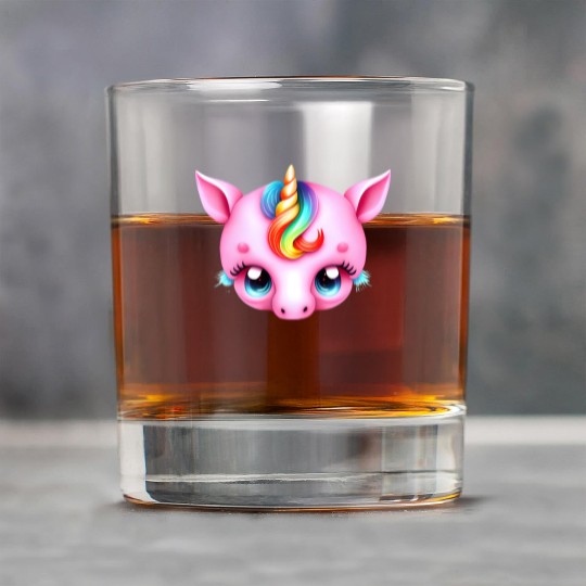 Pink Baby Rainbow Unicorn Head Rock Glasses