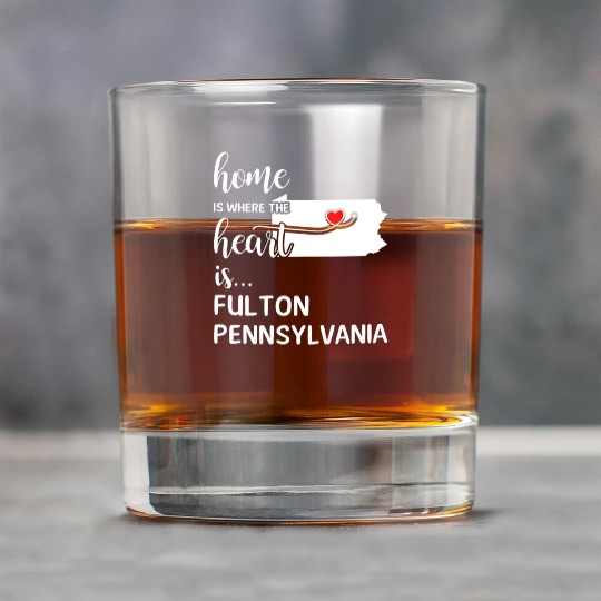Fulton County Pennsylvania Is Where My Heart Is Rock Glasses