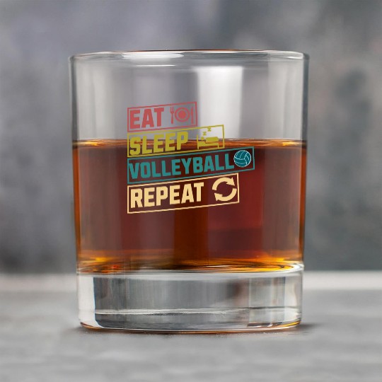 Eat sleep volleyball repeat hobby Rock Glasses