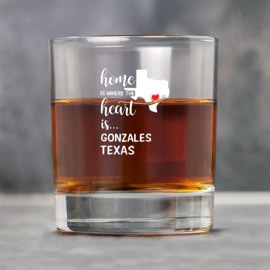 Gonzales County Texas Is Where My Heart Is Gift Rock Glasses
