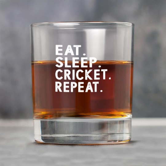 Eat Sleep Cricket Repeat Funny Cricket Sport Game Rock Glasses