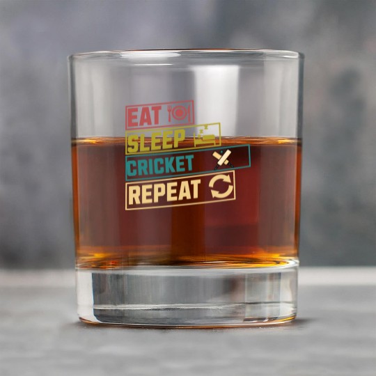 Eat sleep cricket repeat hobby Rock Glasses