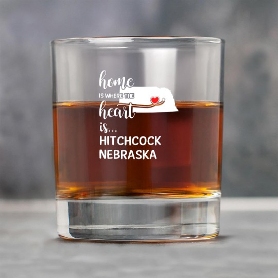 Hitchcock County Nebraska Is Where My Heart Is Rock Glasses