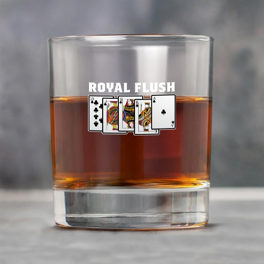 Royal Flush Gambler Or Card Player Gift Rock Glasses