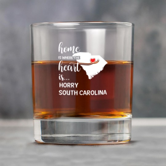 Horry County South Carolina Is Where My Heart Is Rock Glasses