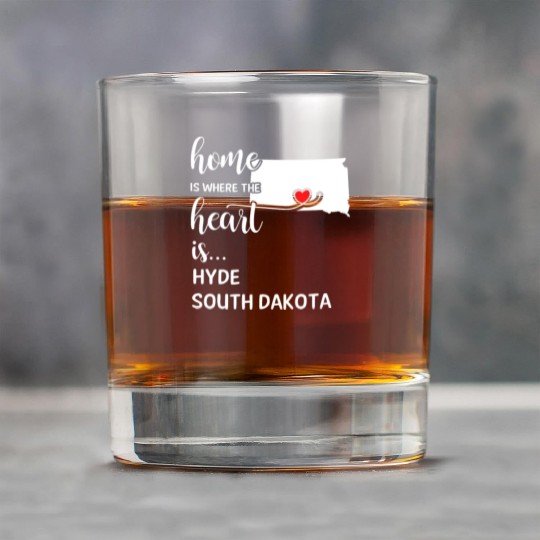 Hyde County South Dakota Is Where My Heart Is Gift Rock Glasses