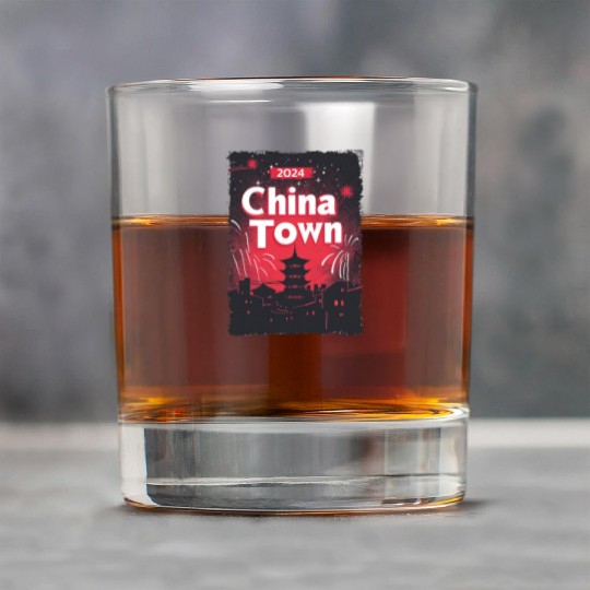 ChinaTown Ignites: Synthwave Red & Black Shiluette Rock Glasses