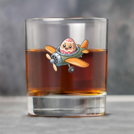 Easter Egg Airplane Pilot Design Rock Glasses