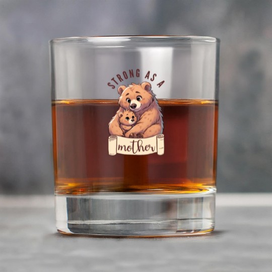 Strong as a Mother Bear Embrace Rock Glasses