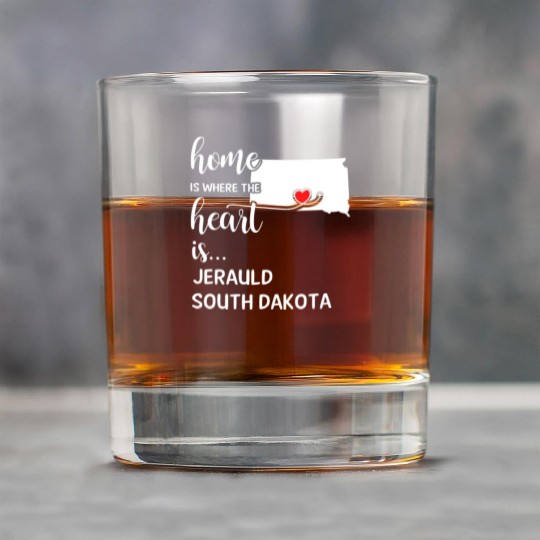 Jerauld County South Dakota Is Where My Heart Is Rock Glasses