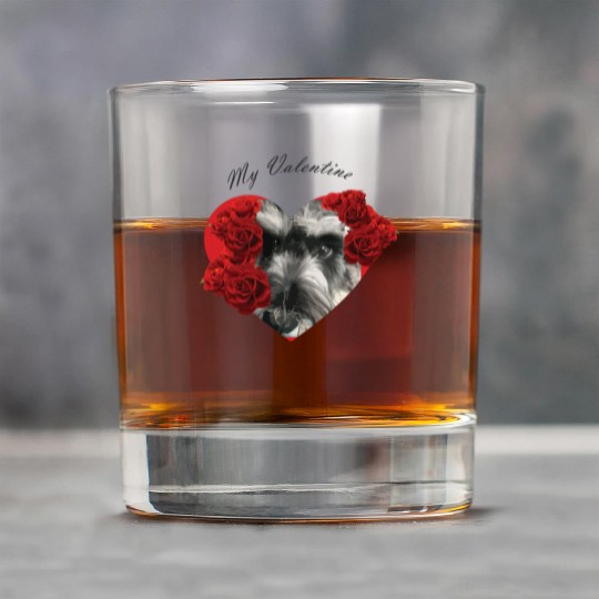 Schnauzer valentine Rock Glasses