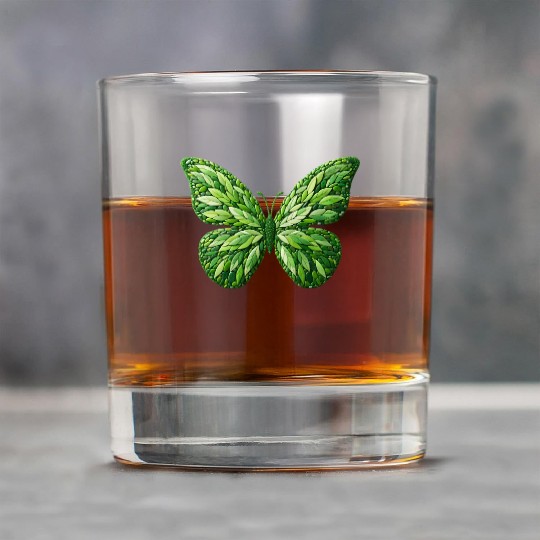 Verdant Leafwing Monarch Butterfly Rock Glasses