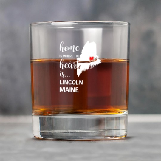 Lincoln County Maine Is Where My Heart Is Gift Rock Glasses