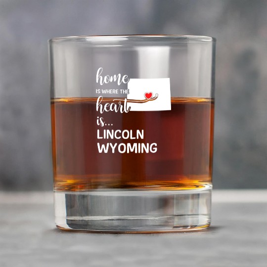 Lincoln County Wyoming Is Where My Heart IsGift Rock Glasses
