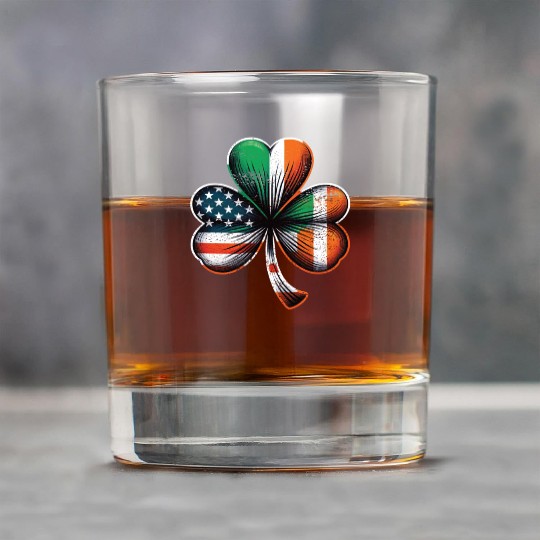 Irish American Shamrock Stars Stripes Rock Glasses