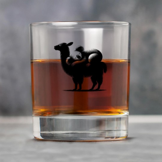 Cuddly Llama With A Chilling Koala On Its Back Rock Glasses