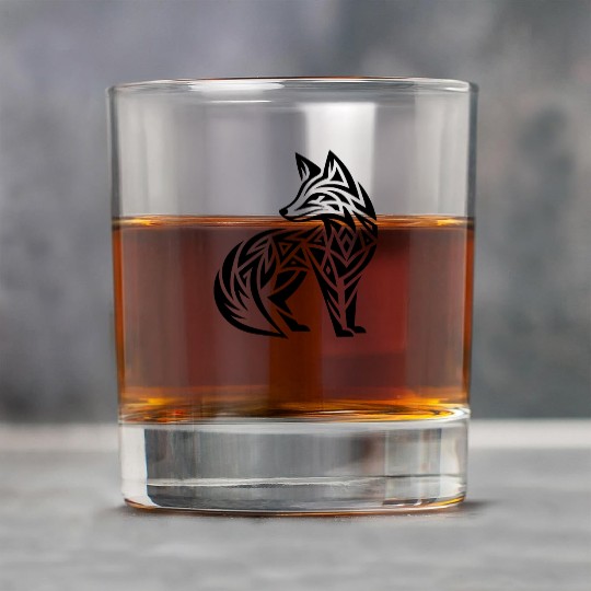 Cute Fox In T Tattoo Style Rock Glasses