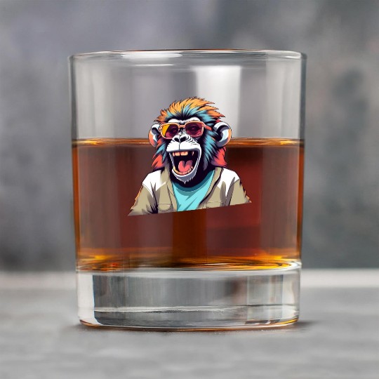 Retro Laughing Monkey Rock Glasses