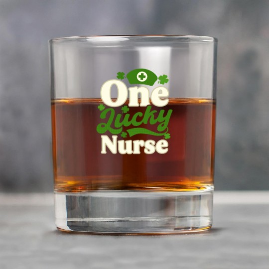 St Patricks Day Nurse One Lucky Nurse Rock Glasses