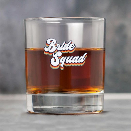 Bride Squad Bachelorette Party Rock Glasses