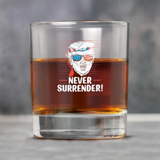 Trump Never Surrender Mug Shot Rock Glasses