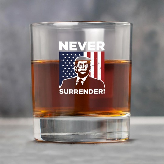 Trump Never Surrender Mug Shot Rock Glasses