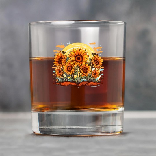 Sunflower Bloom Floral Summer Nature for a Rock Glasses