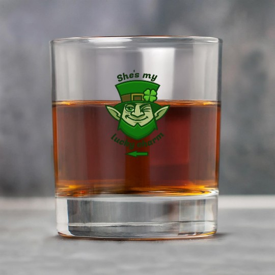 St. Patrick's Day Lucky Charm for Him Rock Glasses