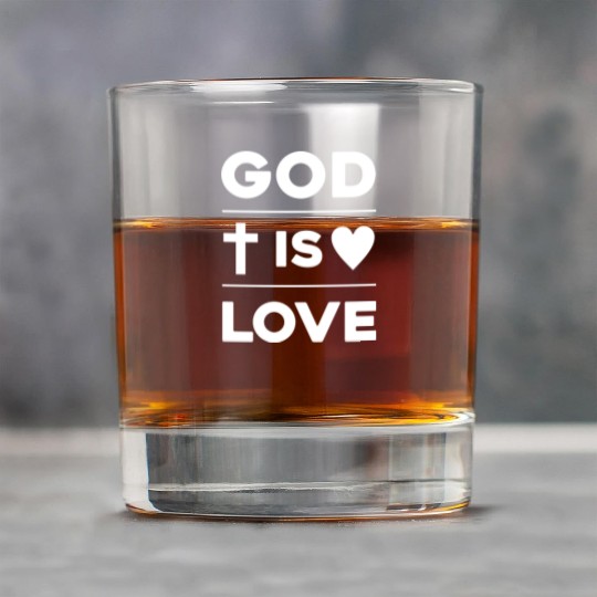 Divine Love: Embrace the Spirit with 'God is Love' Rock Glasses