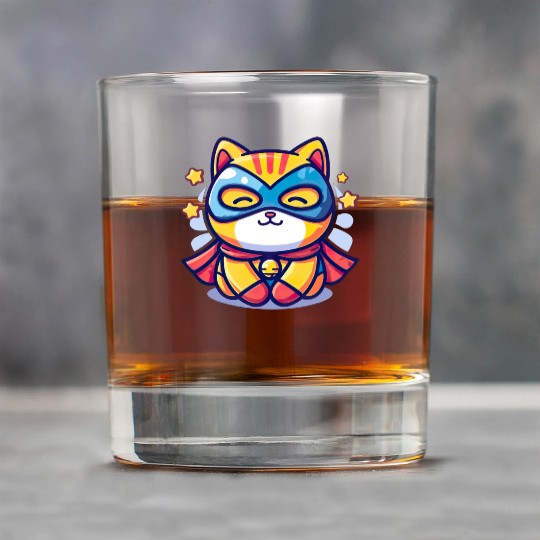 Superhero Kawaii Cat Rock Glasses