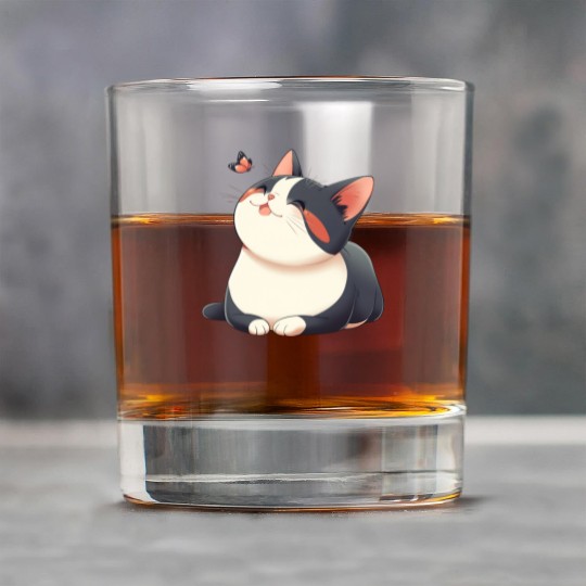 Kawaii Cat and Butterfly Rock Glasses