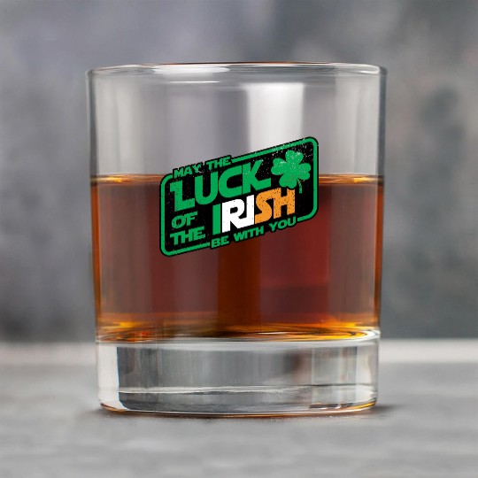 MAY THE LUCK OF THE IRISH BE WITH YOU Rock Glasses