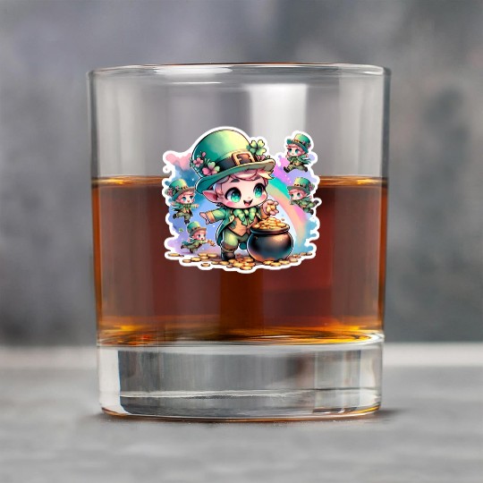 Saint Patrick's Day Chibi Leprechauns Rock Glasses