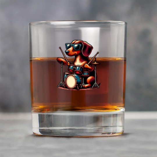 Dachshund Drummer Wiener Dog Design Rock Glasses