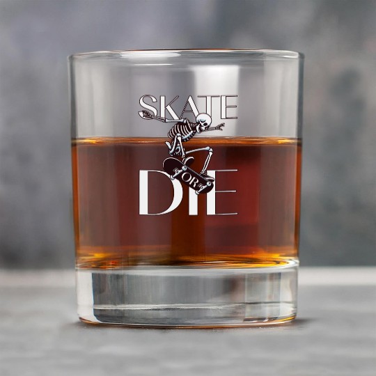 Skull Skates Skate or Die Skeleton Rock Glasses